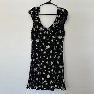 Free People dress fruit pattern black
